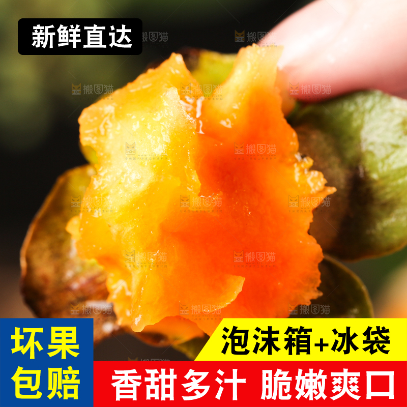 手里拿着柿子