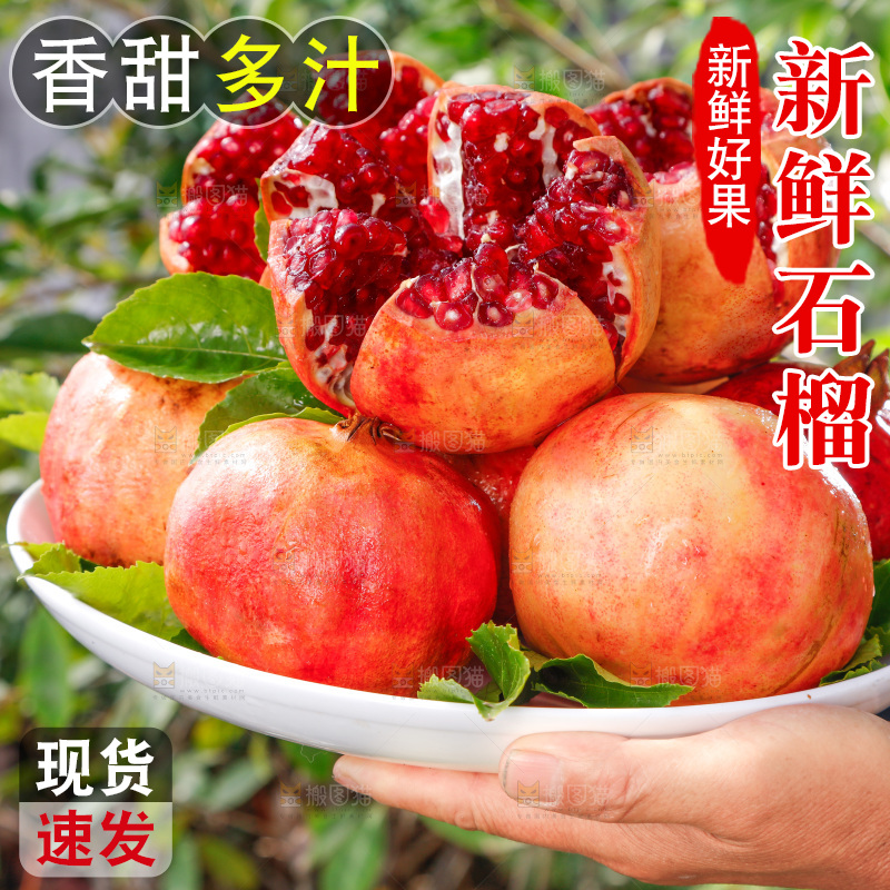 手里端着红石榴