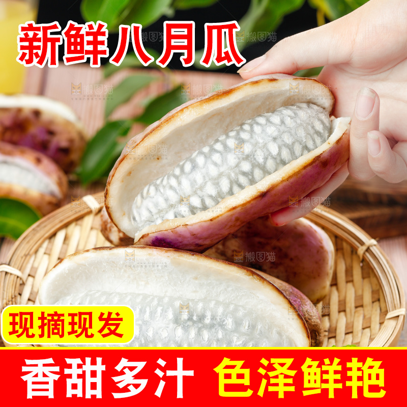 手里拿着八月瓜