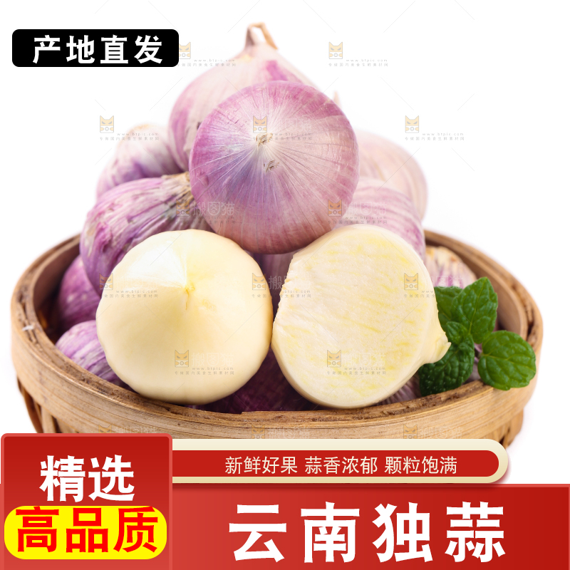 篮子里装着独头蒜