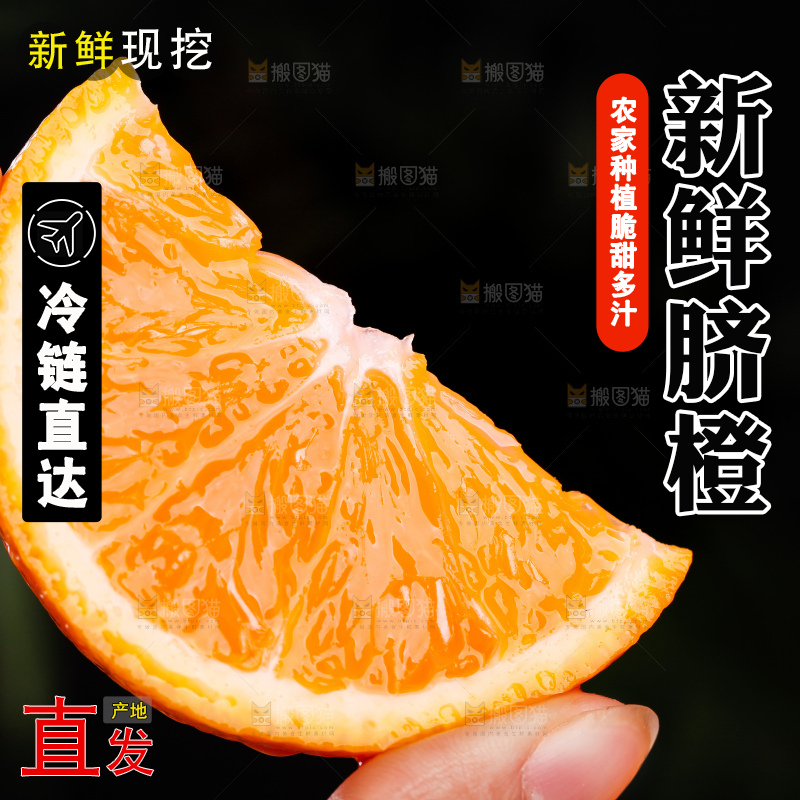 手里拿着甜橙