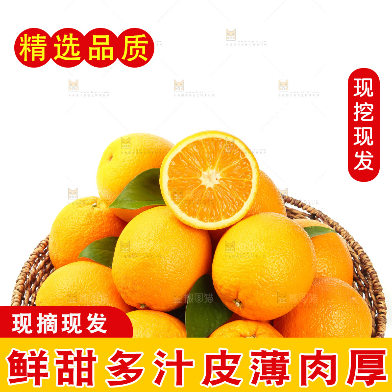 篮子里放着甜橙