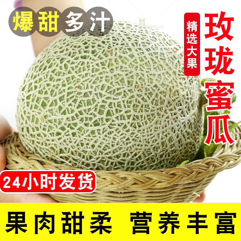 手拿玫珑蜜瓜