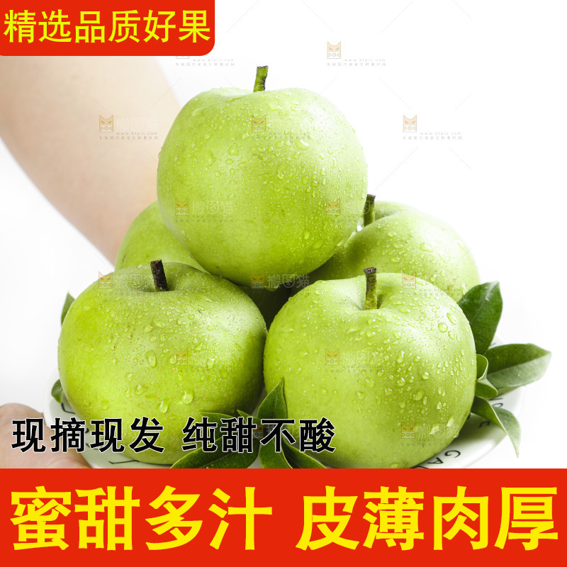 白底上手拿着的砀山苹果梨