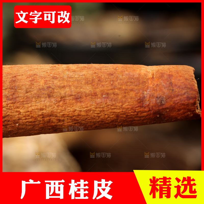 手里拿着桂皮