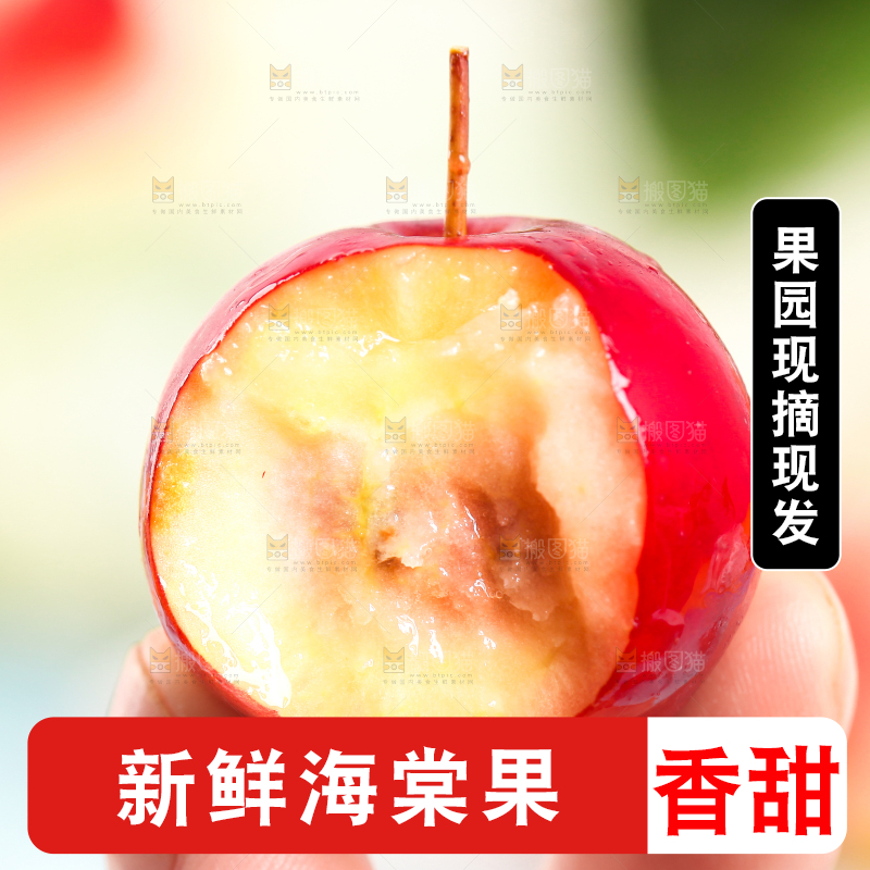 手拿海棠果
