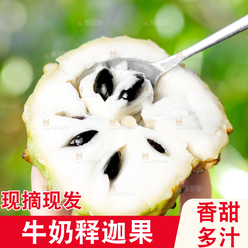 手里拿着释迦果