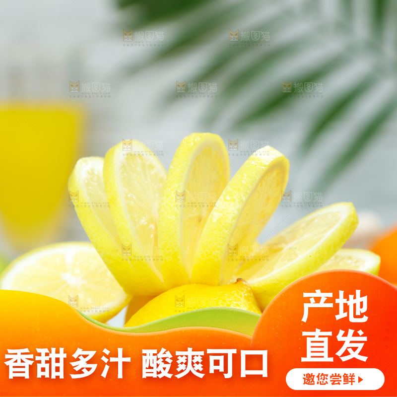 浅底上摆放着黄柠檬