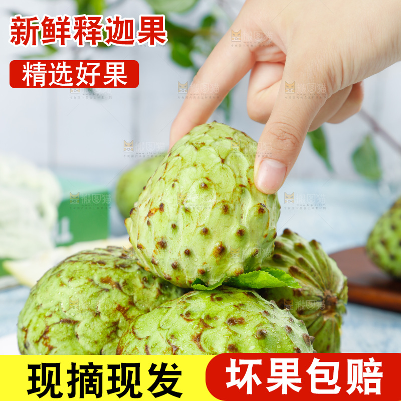 手里拿着释迦果