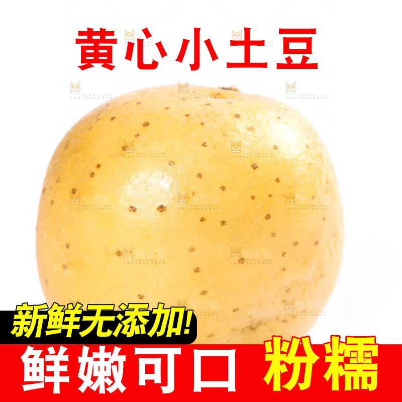 白底上的小土豆