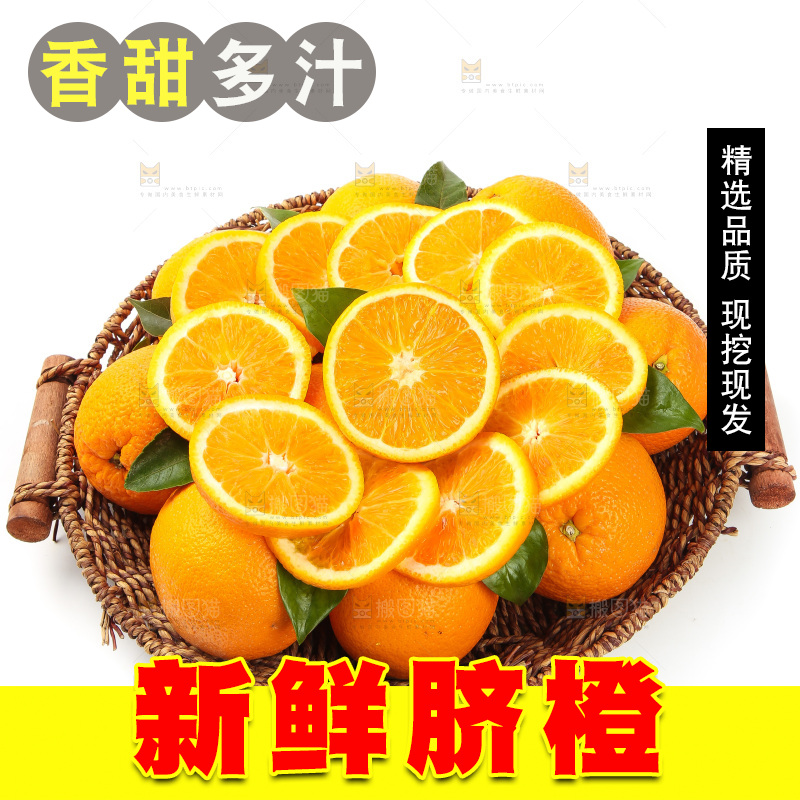 篮子里放着甜橙