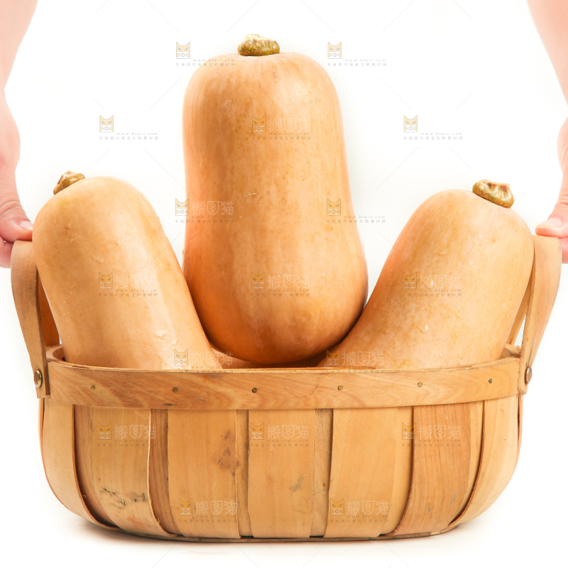 手拿奶油南瓜