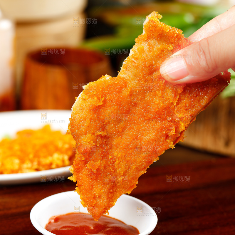鸡排蘸酱