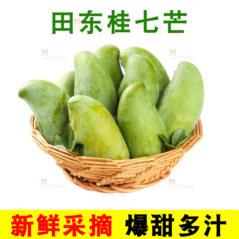 白底上放着一筐桂七芒