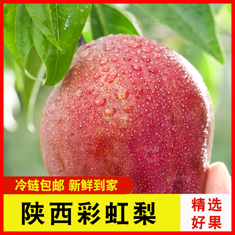 手拿彩虹梨