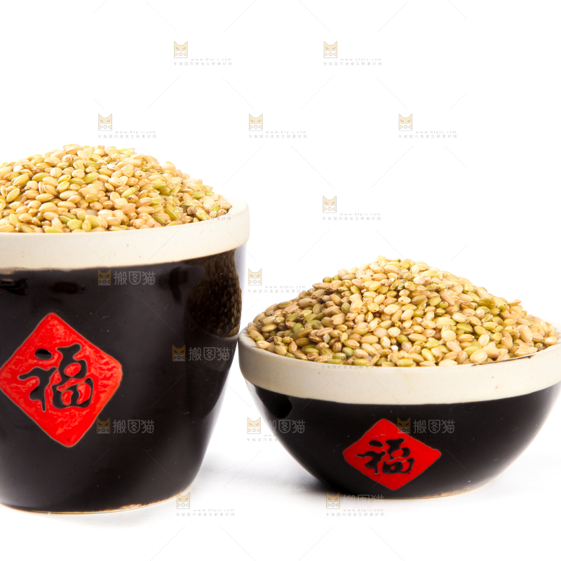 白底上的绿香米