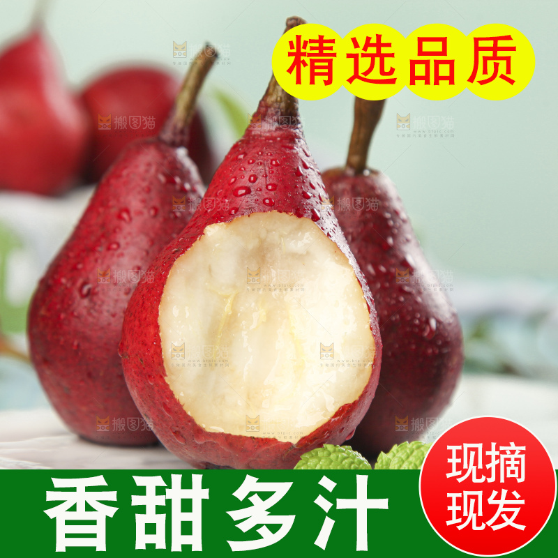 石板上的陕西红啤梨