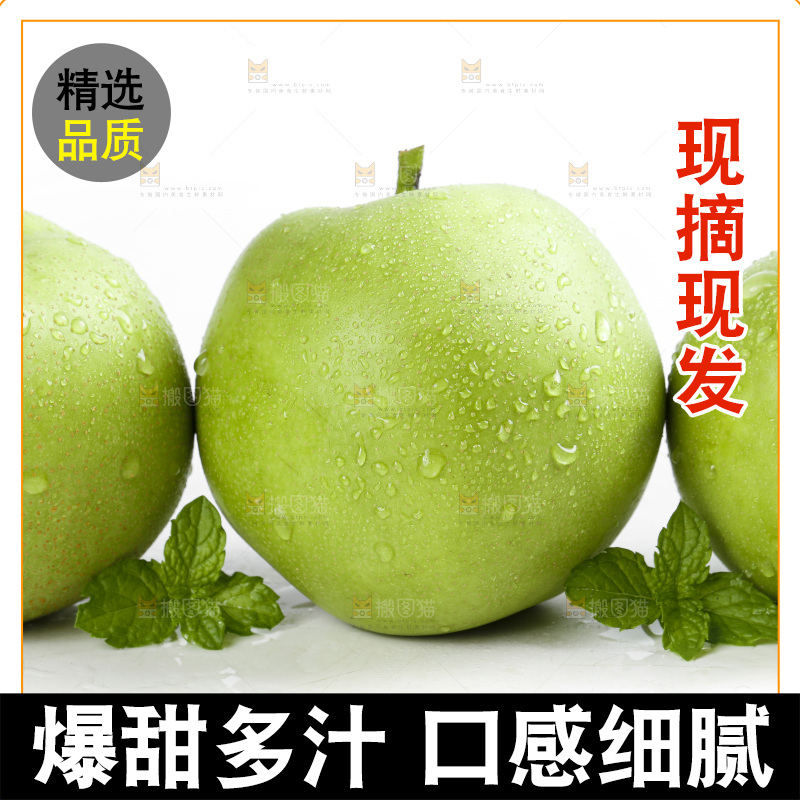 白底上的苹果梨