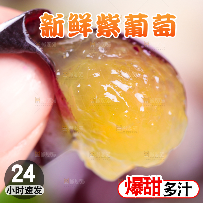 手拿东北巨峰葡萄