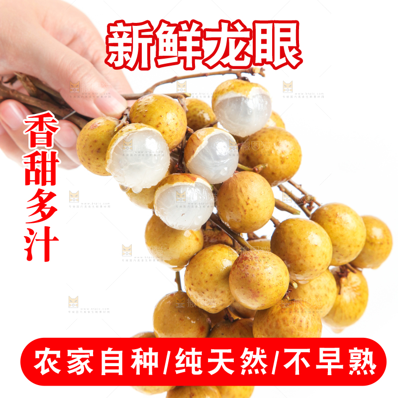 手拿新鲜龙眼