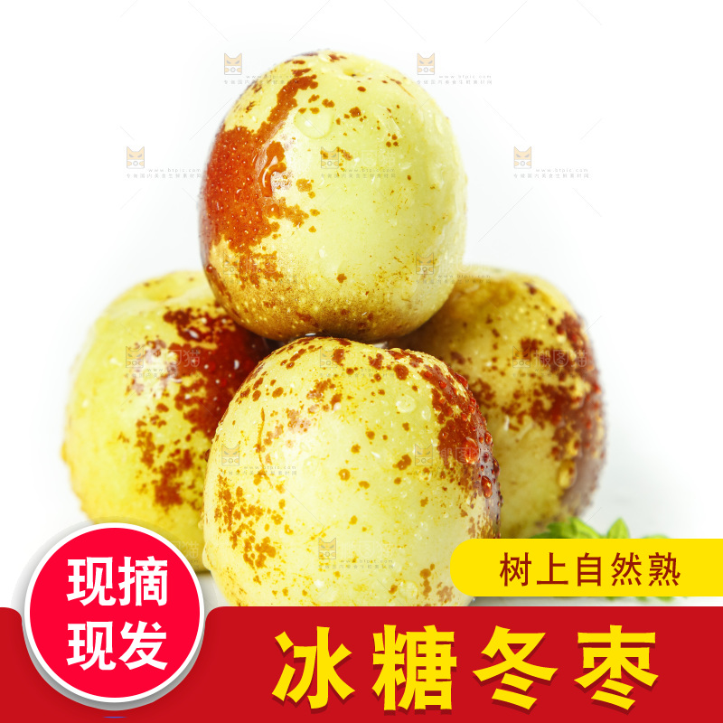 白底上的冬枣