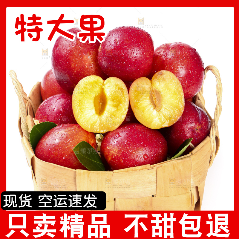 白底放着一筐珍珠李