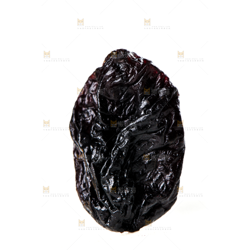 白底上的黑加仑葡萄干