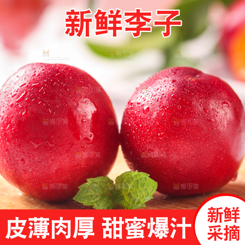 木底上放着珍珠李