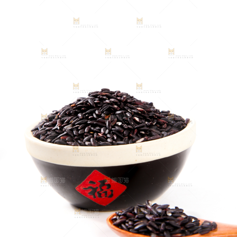 白底上的黑糯米