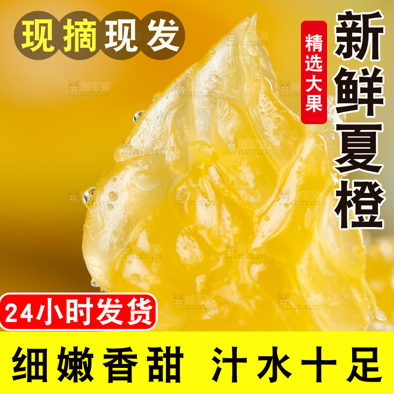 手拿夏橙果肉