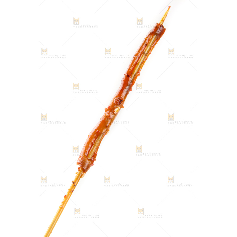 白底上的鸭肠串