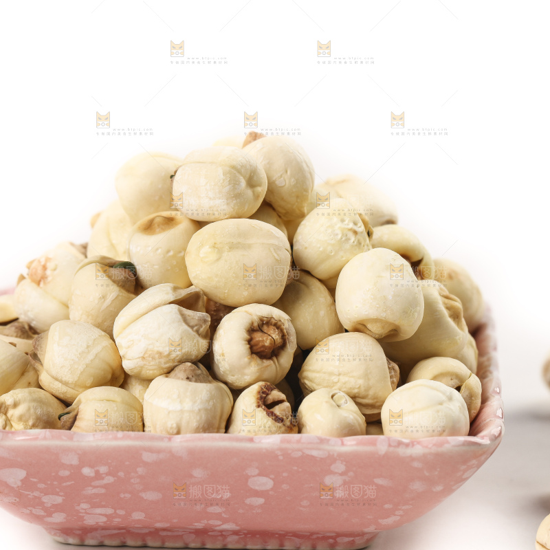 白底上的九鲤湖白莲子