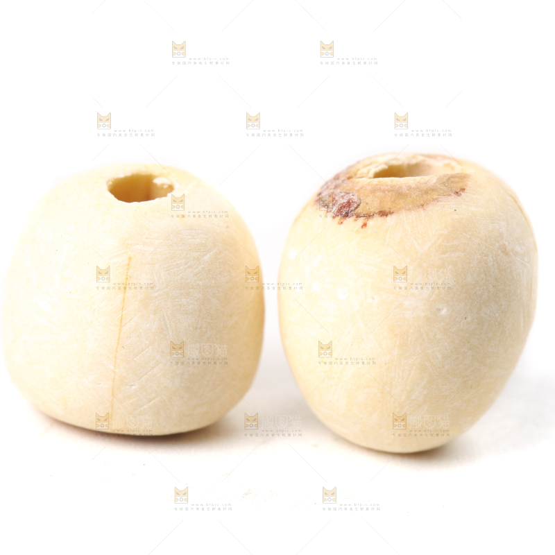 白底上的白莲子