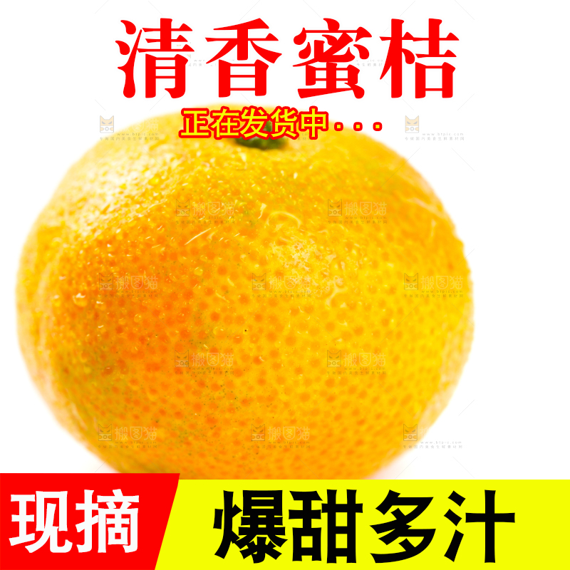 白底上的桂林清香蜜桔