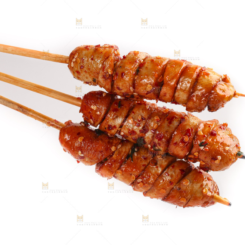 白底上的面筋串