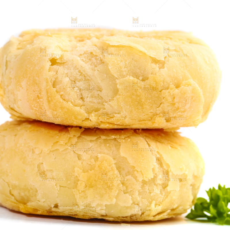 白底上的月饼