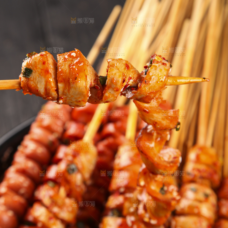 锅里的面筋串