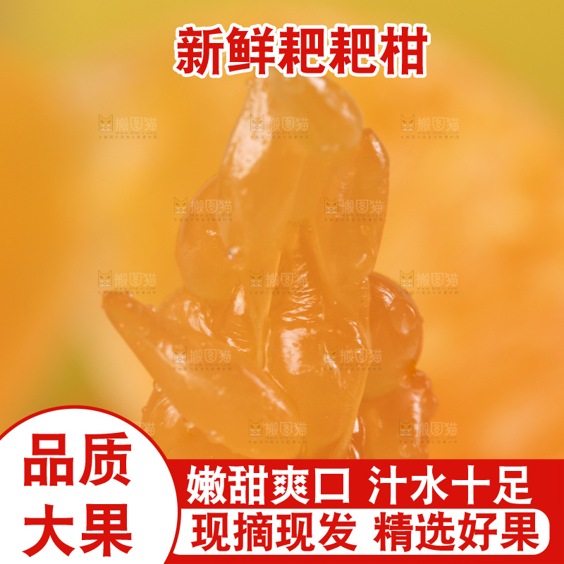 手上拿着春见果肉
