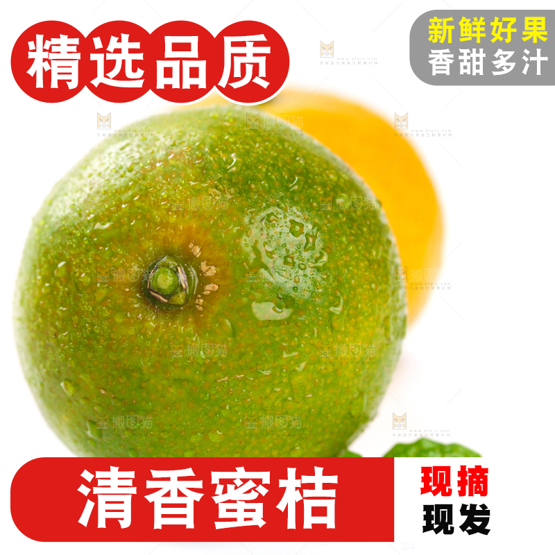 白底上的桂林清香蜜桔