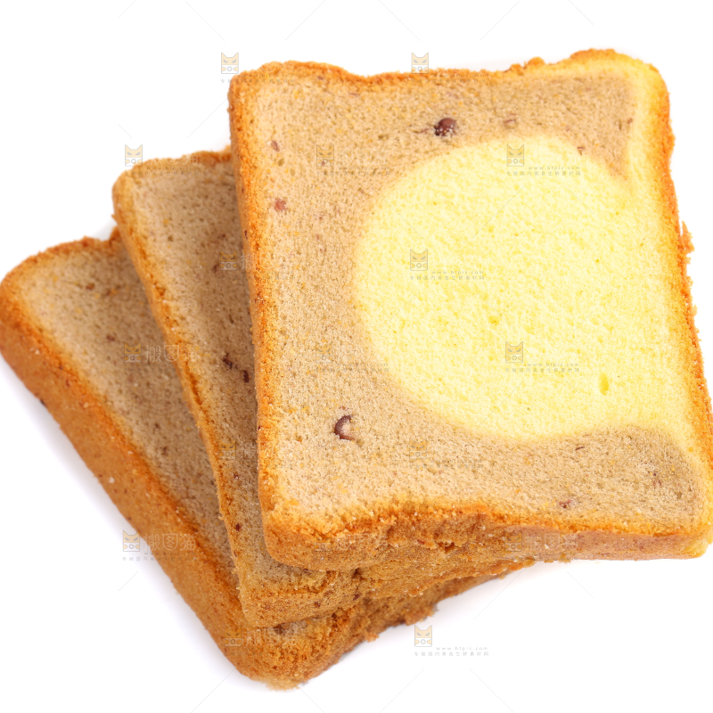 白底上的红豆双拼吐司