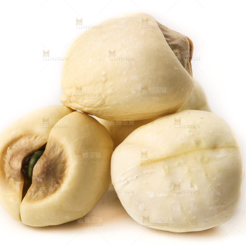 白底上的九鲤湖白莲子