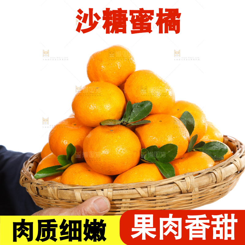 手里端着一篮蜜橘