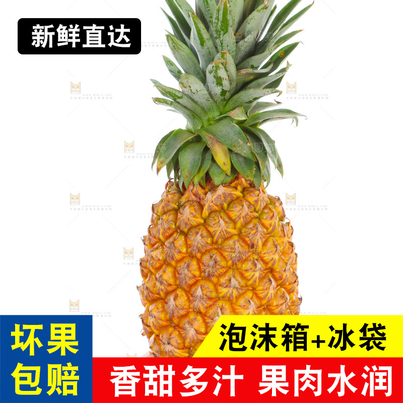 手上拿着凤梨