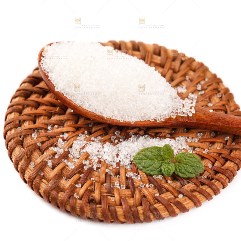 碟子里装着白砂糖