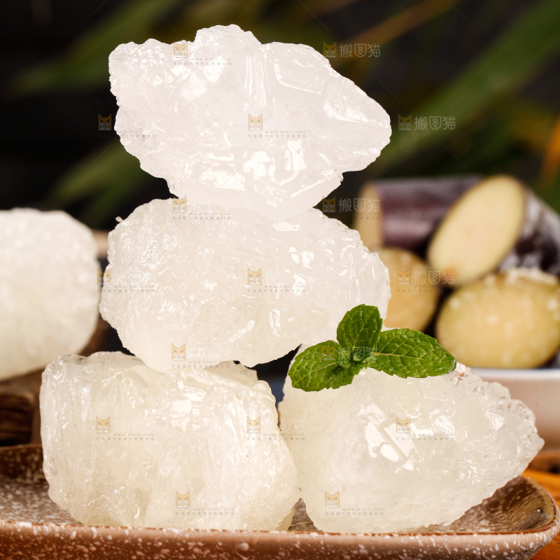 盘子里放着多晶冰糖