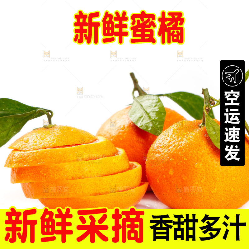 白底上摆放着蜜橘