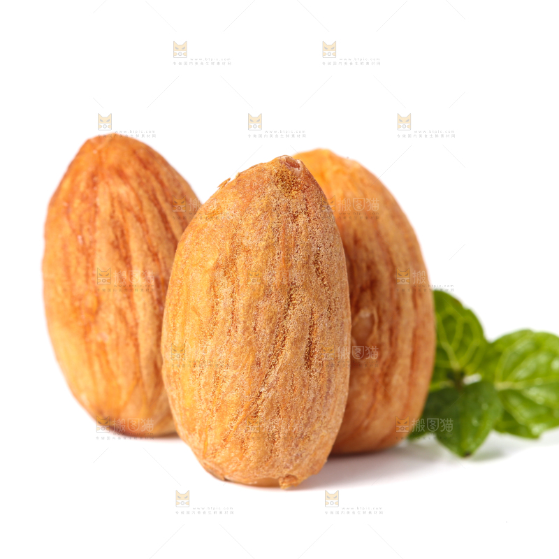 白底上的巴旦木