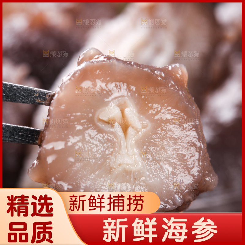 叉子叉着海参