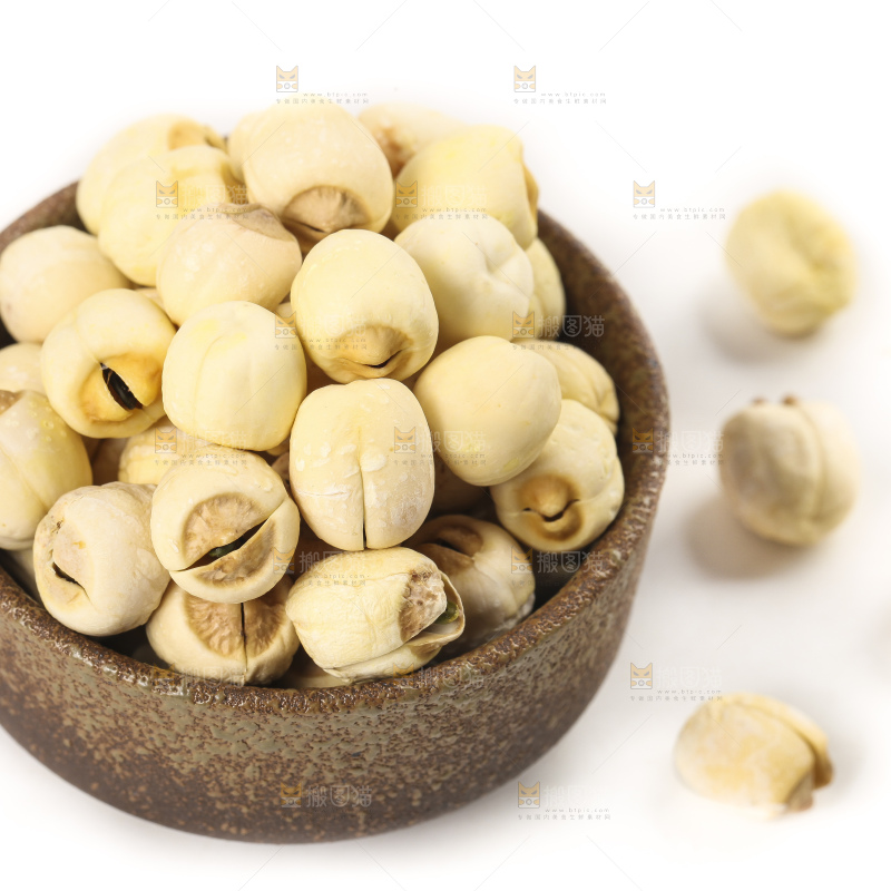 白底上的九鲤湖白莲子