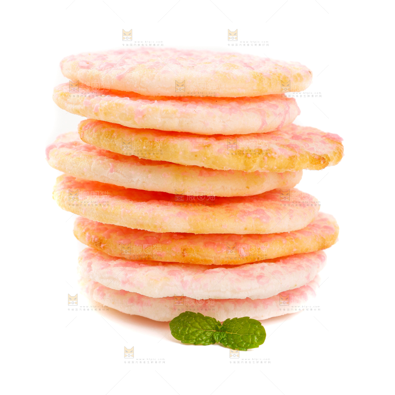 白底上放着雪饼